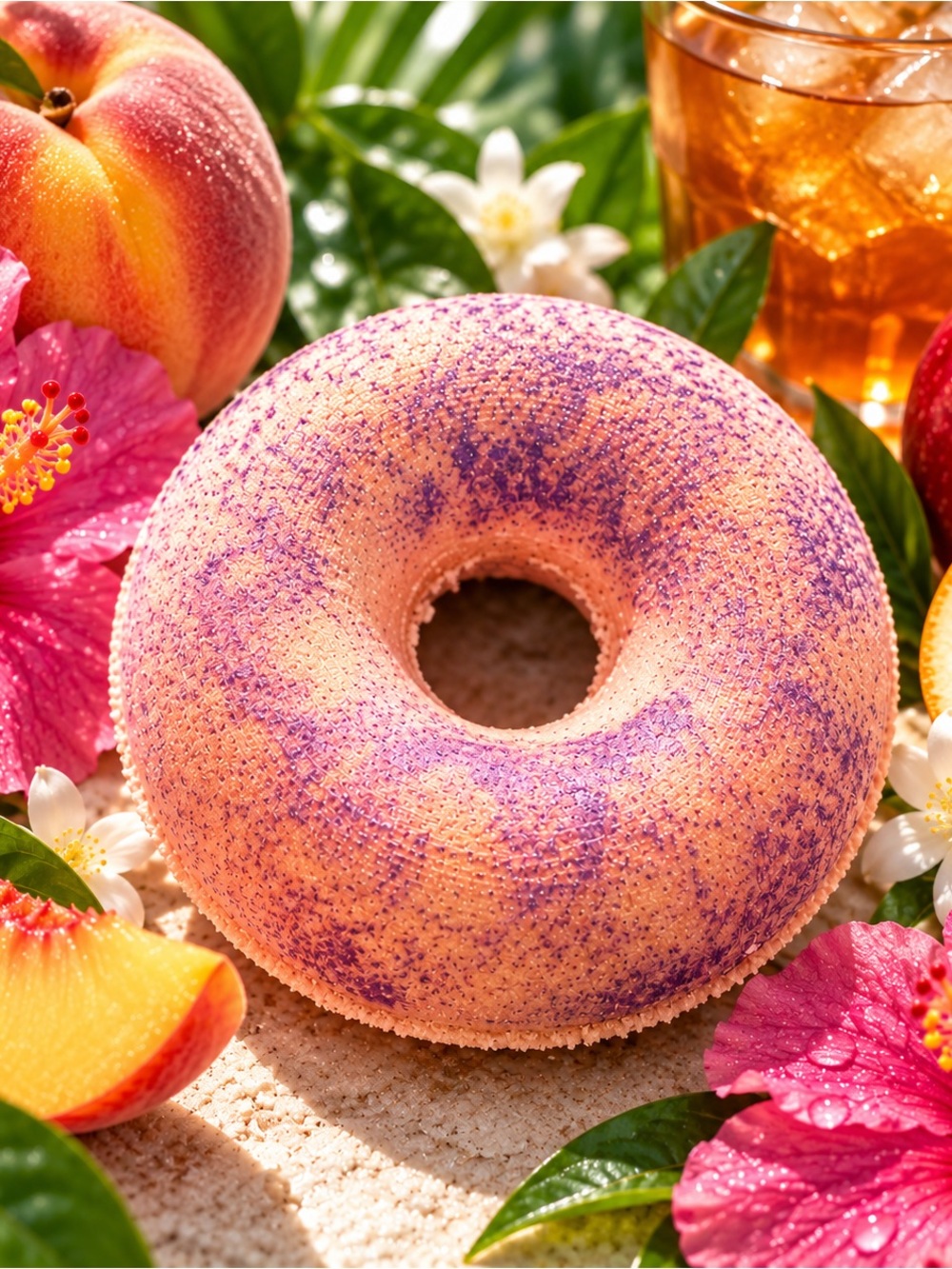 SWEET NECTAR & HIBISCUS Donut bath bomb